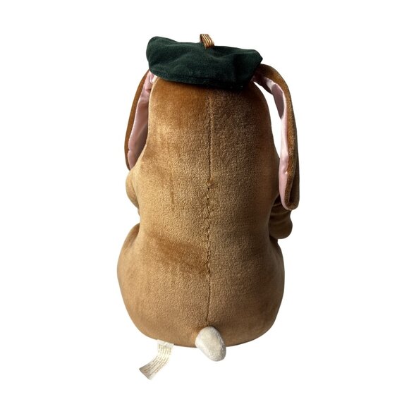 Vintage 1985 Velveteen Rabbit Plush Bunny Green Hat Plaid Bow Stuffed Animal 14" - Picture 2 of 7